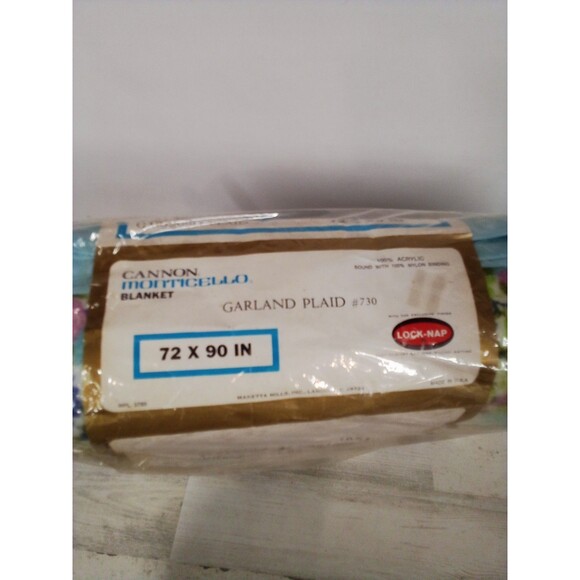 Cannon Vintage New In Original Package 72x90 Floral Blanket - Picture 6 of 12